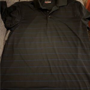 Grand Slam Charcoal Polo with Blue Accents